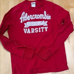 Abercrombie & Fitch Red Varsity Crewneck